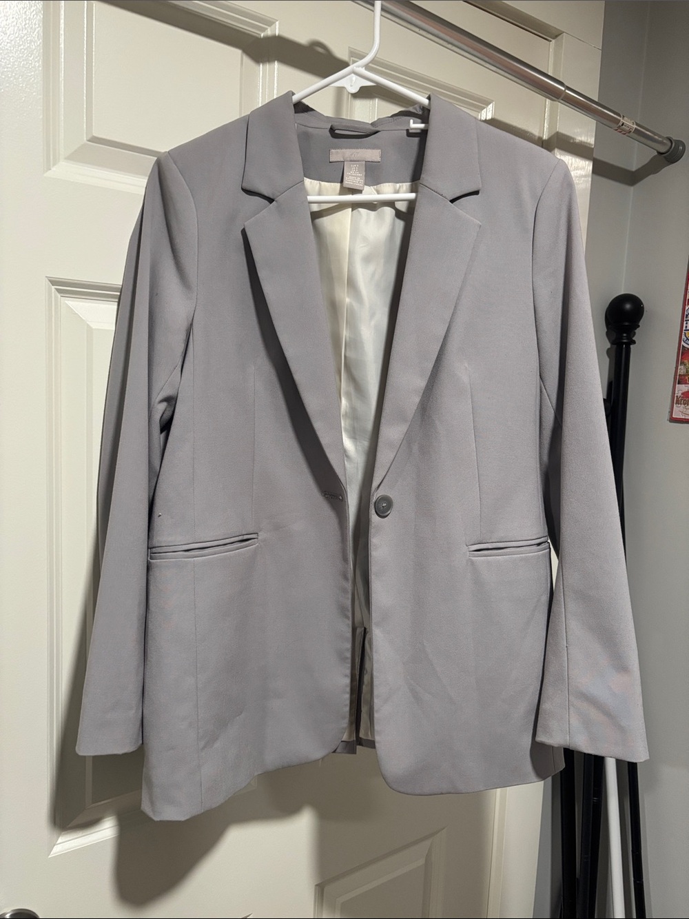 H&M Light Gray Single-Button Women's Blazer